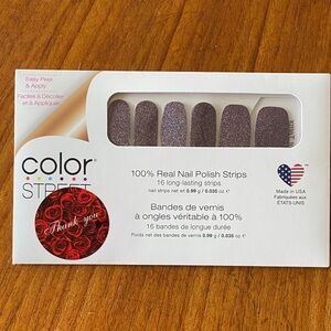 💅 3/$20 Color Street Glitter  Press-On Nail Strips - Night Terror. NWT unopened
